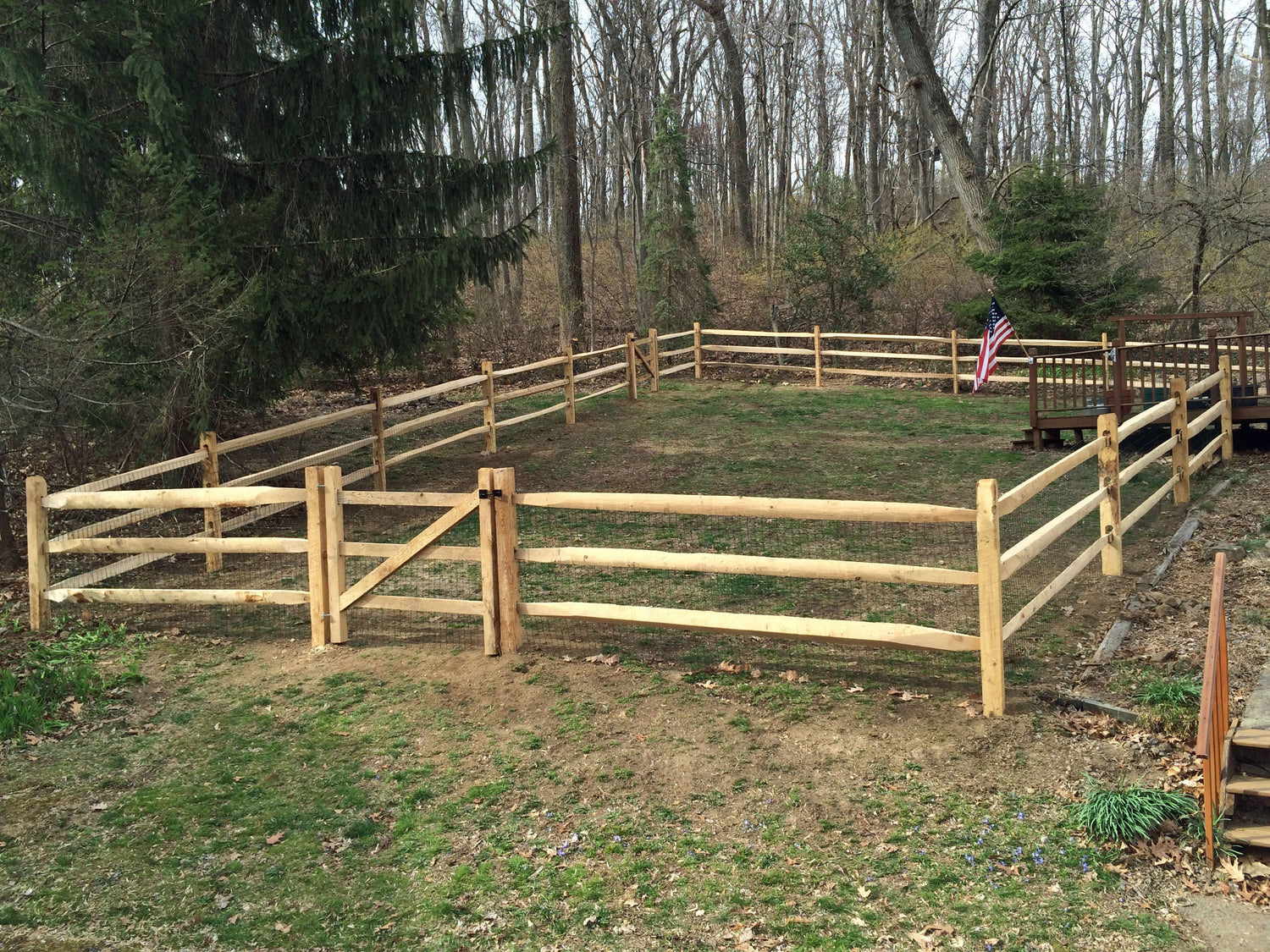 Rustic Wooden Split Rail