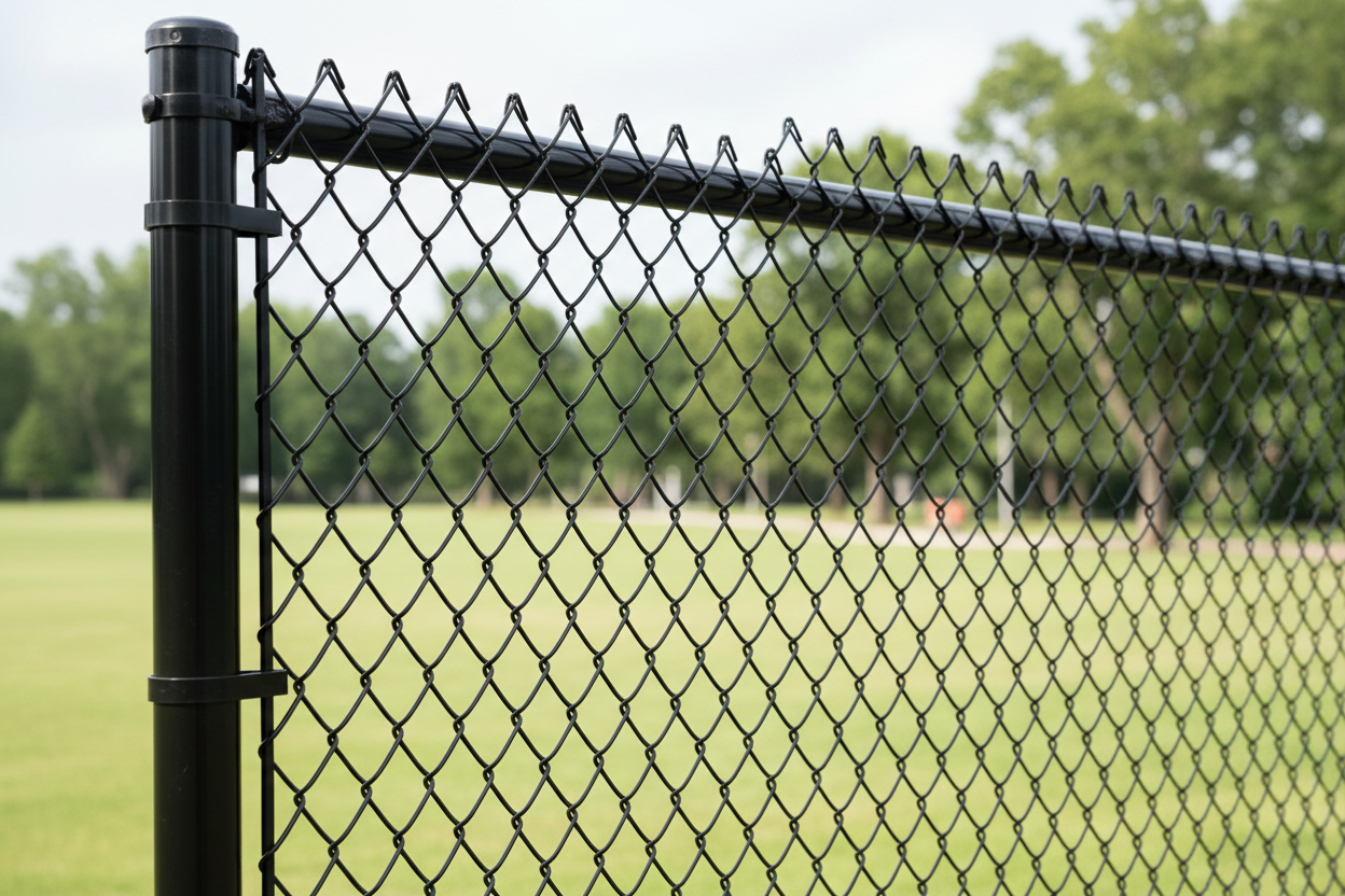 black chainlink fence